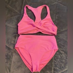 pink high waisted bikini